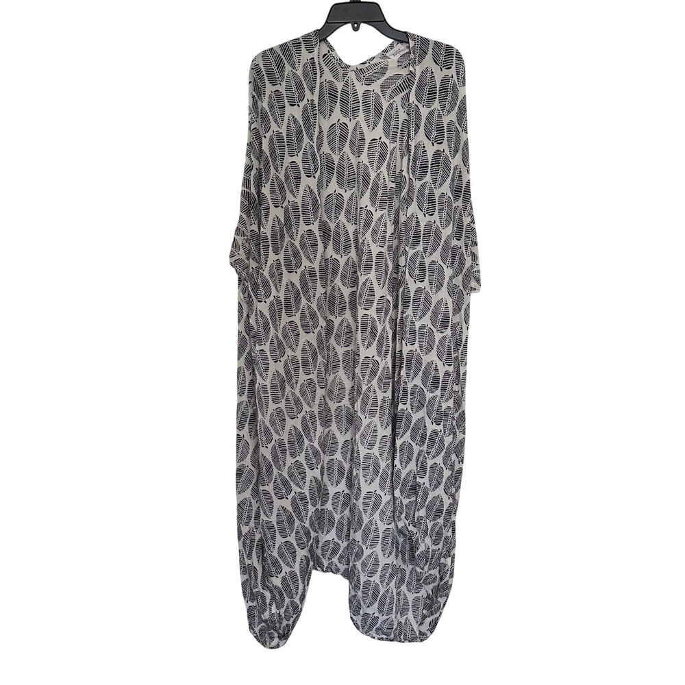 Bali rayon caftan black white‎ resortwear beach coverup boho kaftan oversized